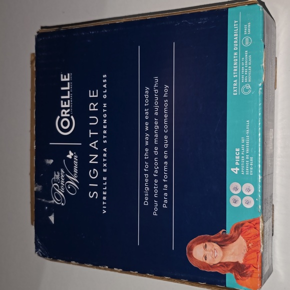 The Pioneer Woman by Corelle 4-Piece Appetizer Plate Set Evie Blue NWT - Picture 9 of 11